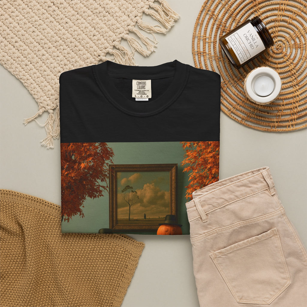 Surreal Pumpkin Heads Art T-Shirt — Autumn Vintage Living Room Design