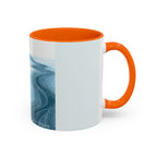 Blue Wave Accent Coffee Mug — Ocean Brushstroke Art (11/15oz)