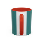 Colorful Concentric Circle Accent Coffee Mug – Vibrant Retro Art Design (11/15oz)