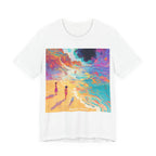 Surreal Beachscape T‑Shirt — Colorful Dreamy Seaside Art Tee- Lightweight fabric