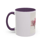 Cherry Blossom Accent Coffee Mug — Pink Tree Ceramic Mug (11/15oz)