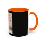 Surf Sunset Accent Coffee Mug — Beach Surfer Silhouette with Seagulls (11/15 oz)