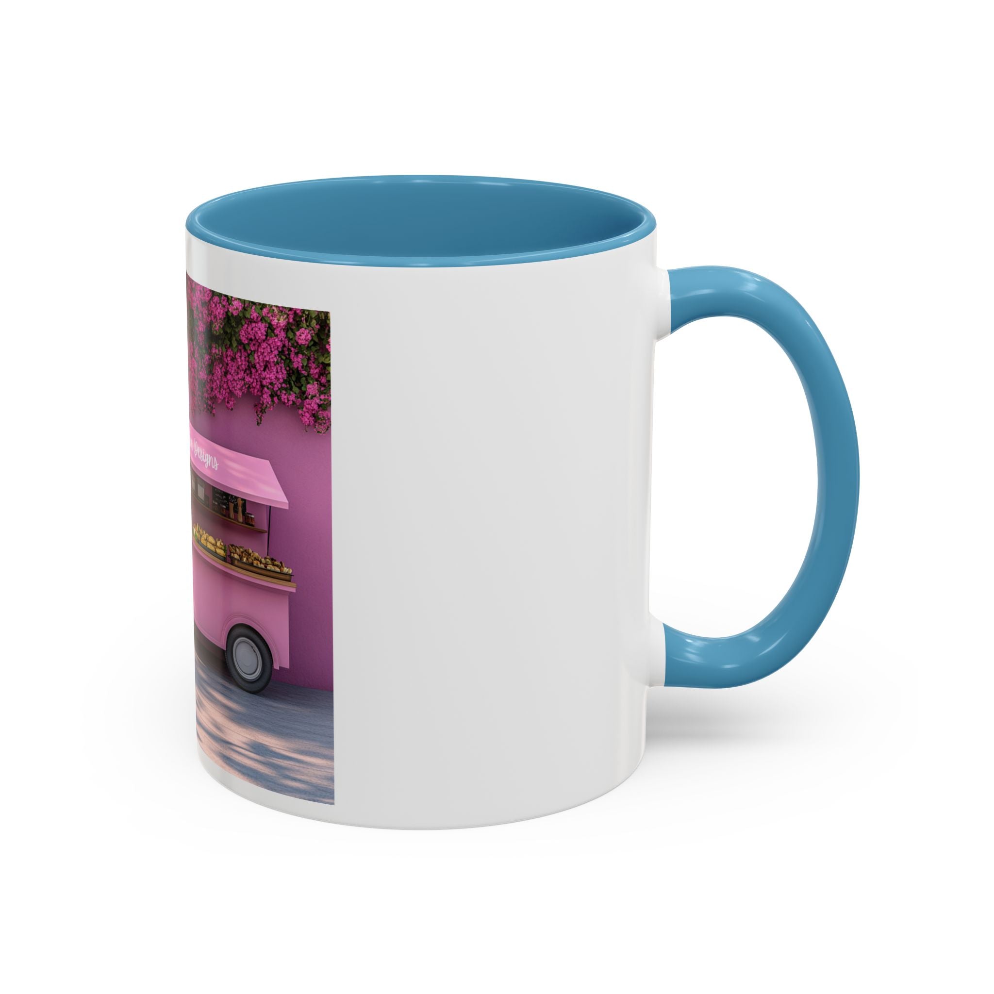 Pink Flower Food Truck Coffee Mug – Cute Accent 11/15oz