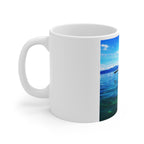 Kayak on Clear Blue Lake Mug | Scenic Water Photography