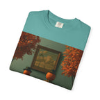 Surreal Pumpkin Heads Art T-Shirt — Autumn Vintage Living Room Design