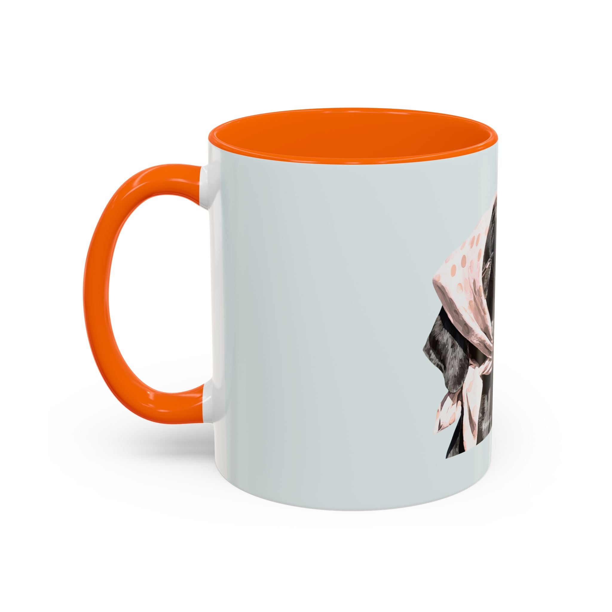 Retro Dog Coffee Mug — Chic Pup with Scarf & Sunglasses Accent Mug