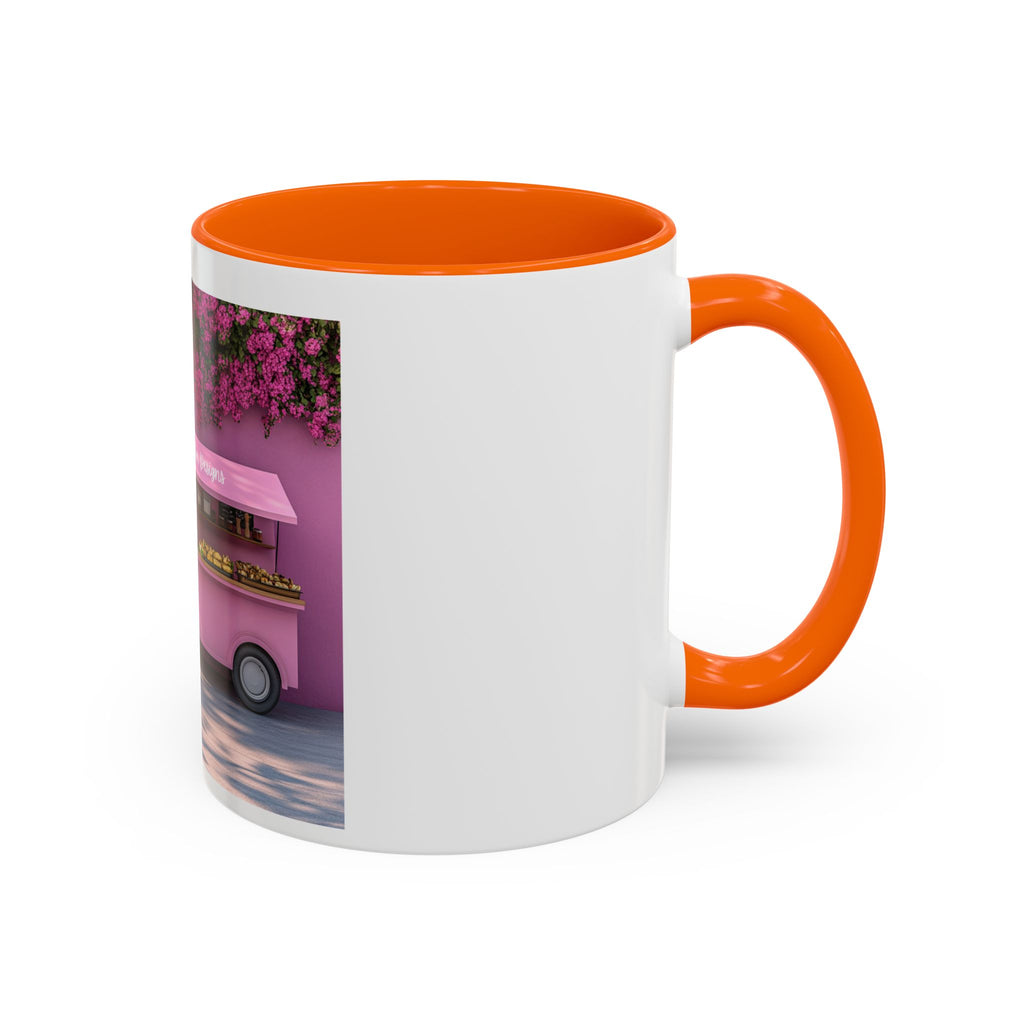 Pink Flower Food Truck Coffee Mug – Cute Accent 11/15oz