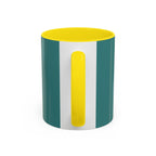 Colorful Concentric Circle Accent Coffee Mug – Vibrant Retro Art Design (11/15oz)