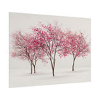Pink Blossom Tree Rolled Poster | Cherry Blossom Wall Art, Minimal Landscape Print