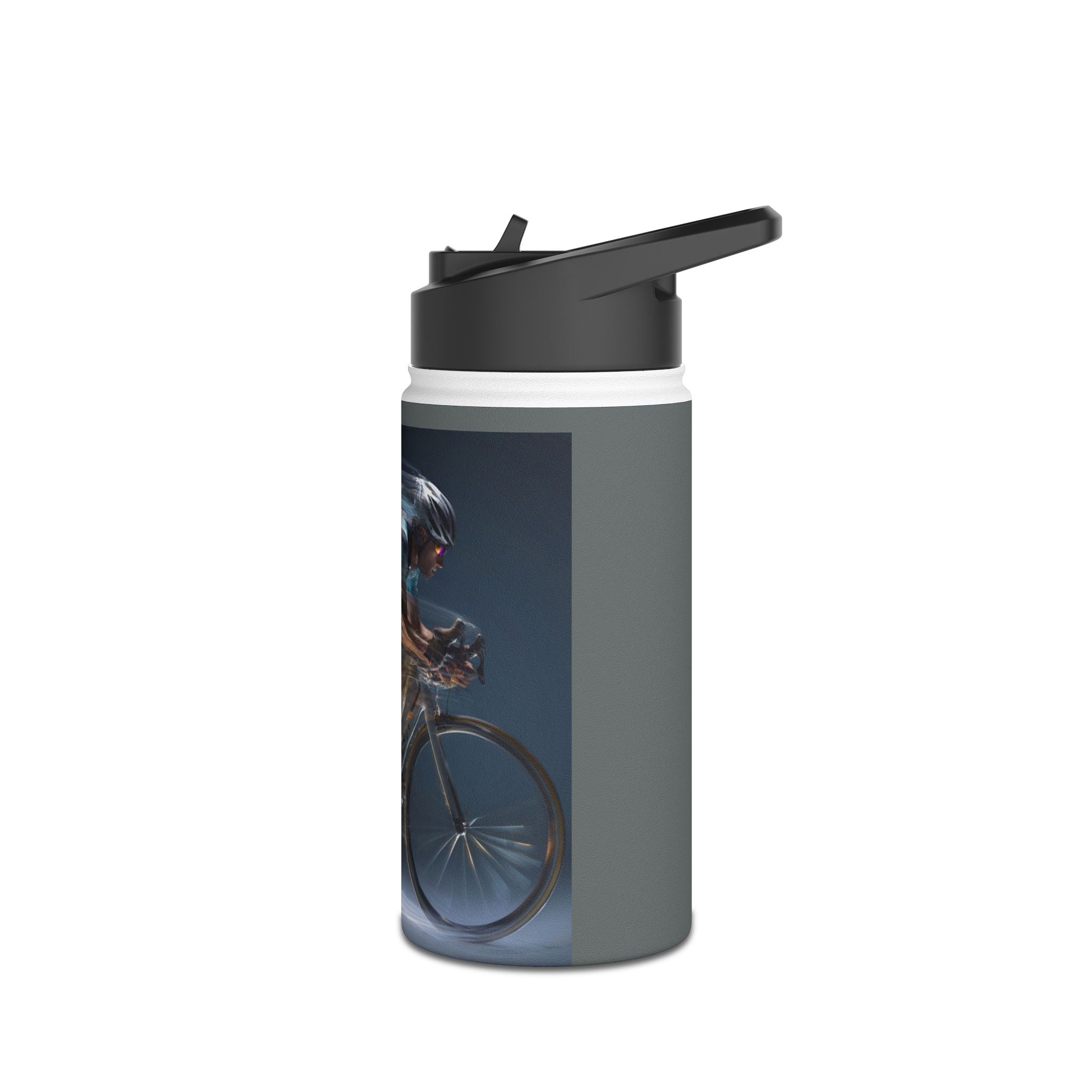 Speed Cycling Graphic Stainless Steel Water Bottle | Cyclist Valentines