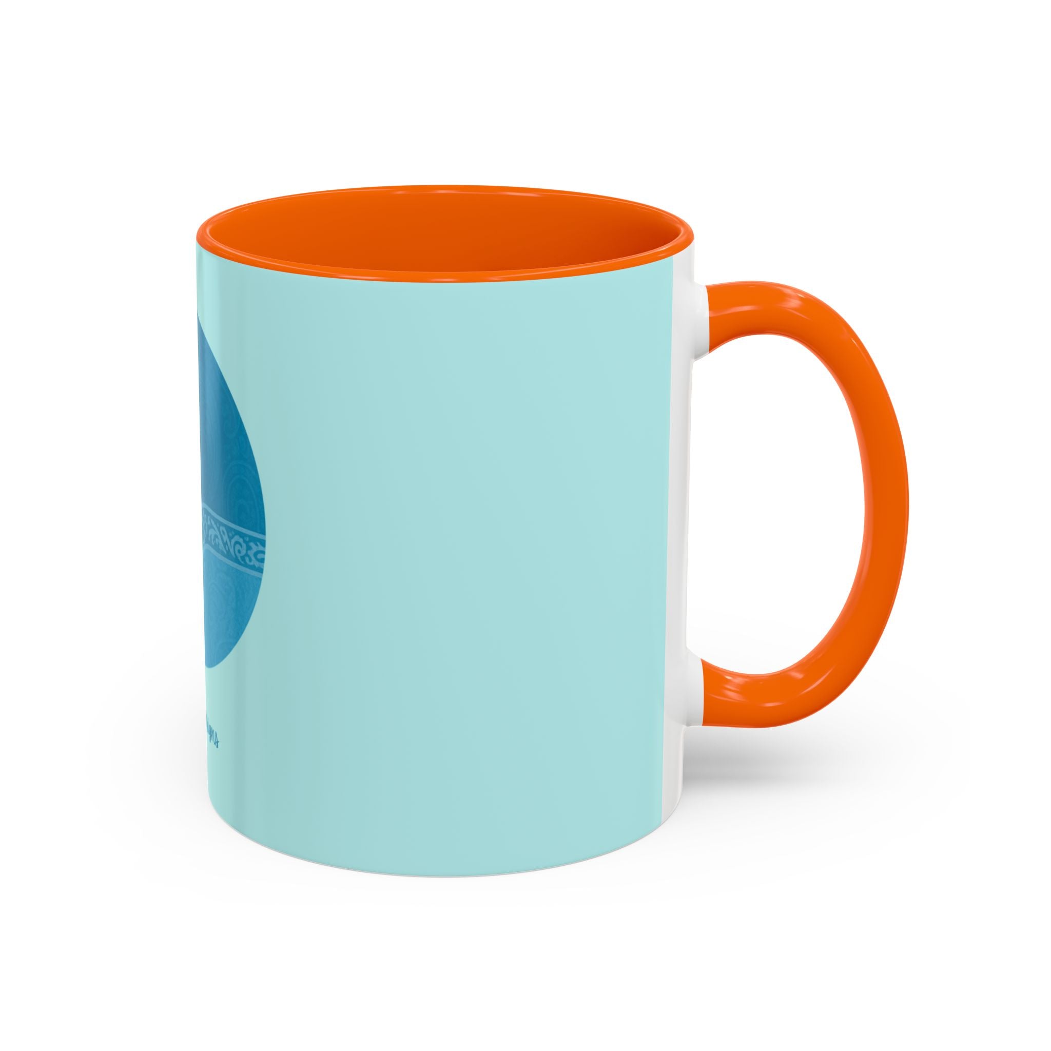 Blue Wave Accent Coffee Mug – Ocean Swirl 11/15oz Ceramic