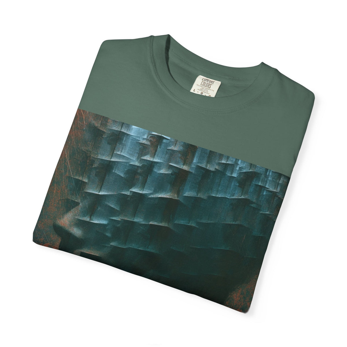 Abstract Profile Art T-Shirt — Textured Silhouette Graphic Tee
