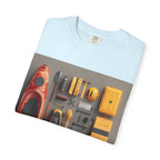 Adventure Gear T-Shirt — Kayak & Bike Outfit Flatlay