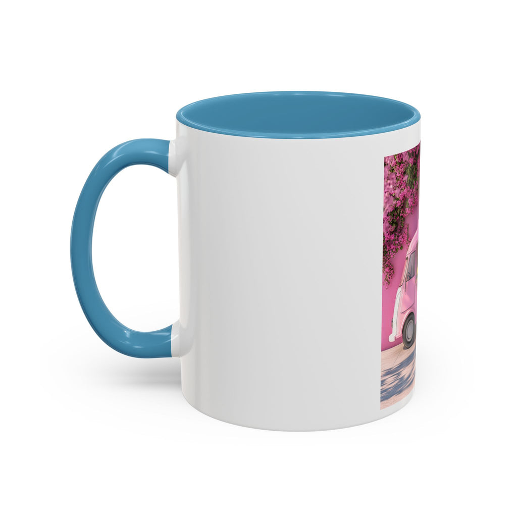 Pink Flower Food Truck Coffee Mug – Cute Accent 11/15oz