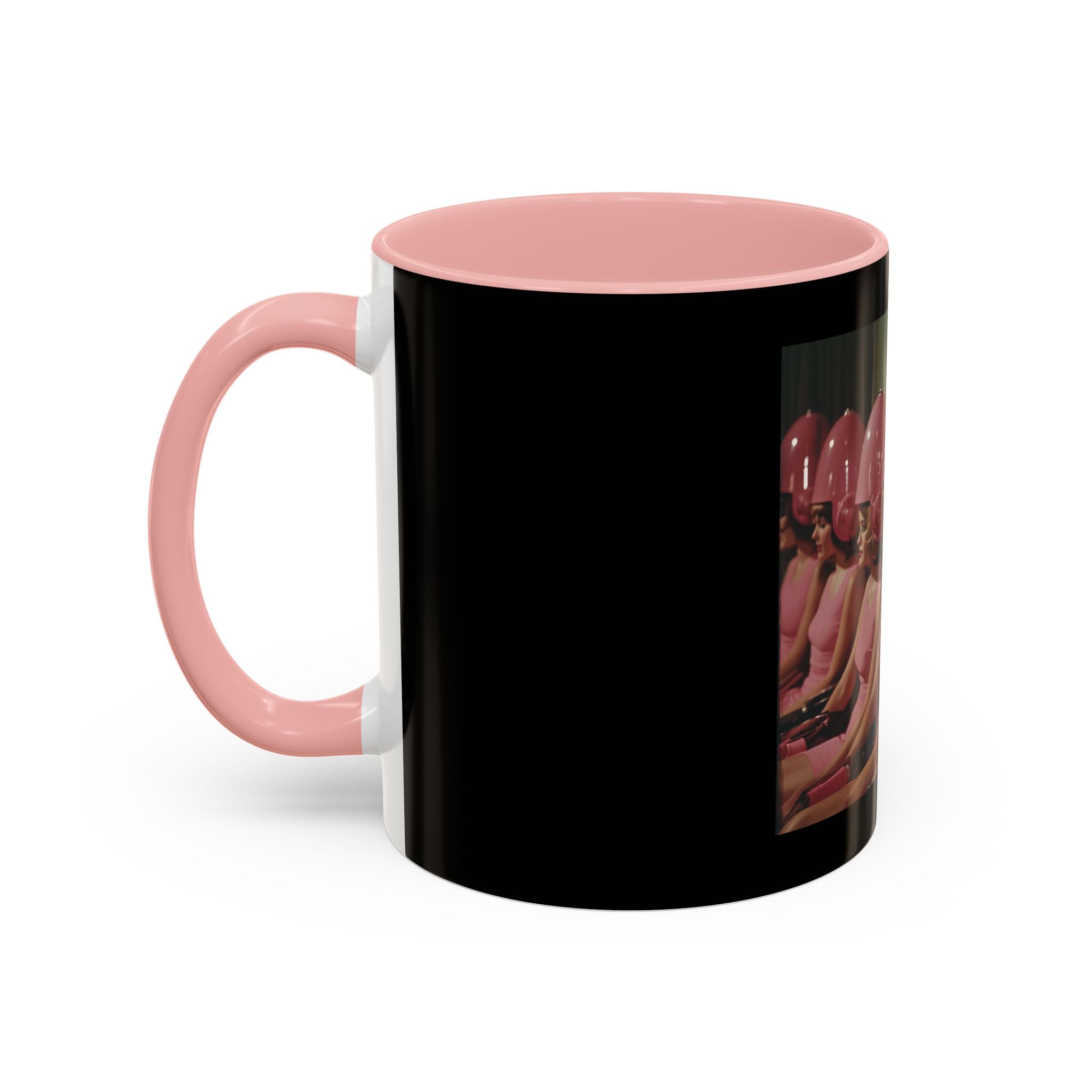 Retro Salon Coffee Mug — Vintage Hair Dryer Booth Photo Accent Mug