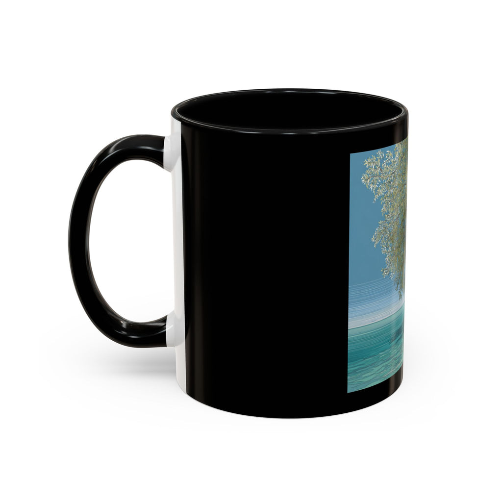 Coastal Cabin Beach Scene Accent Coffee Mug
