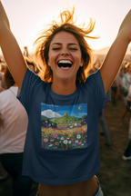 Colorful Meadow Hill Graphic T-Shirt
