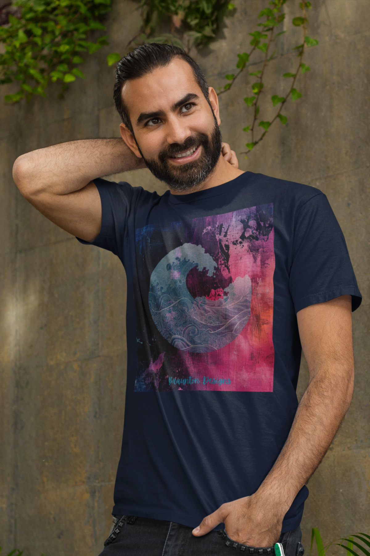 Abstract Wave Art T-Shirt — Hawaiian Dreams Graphic Tee