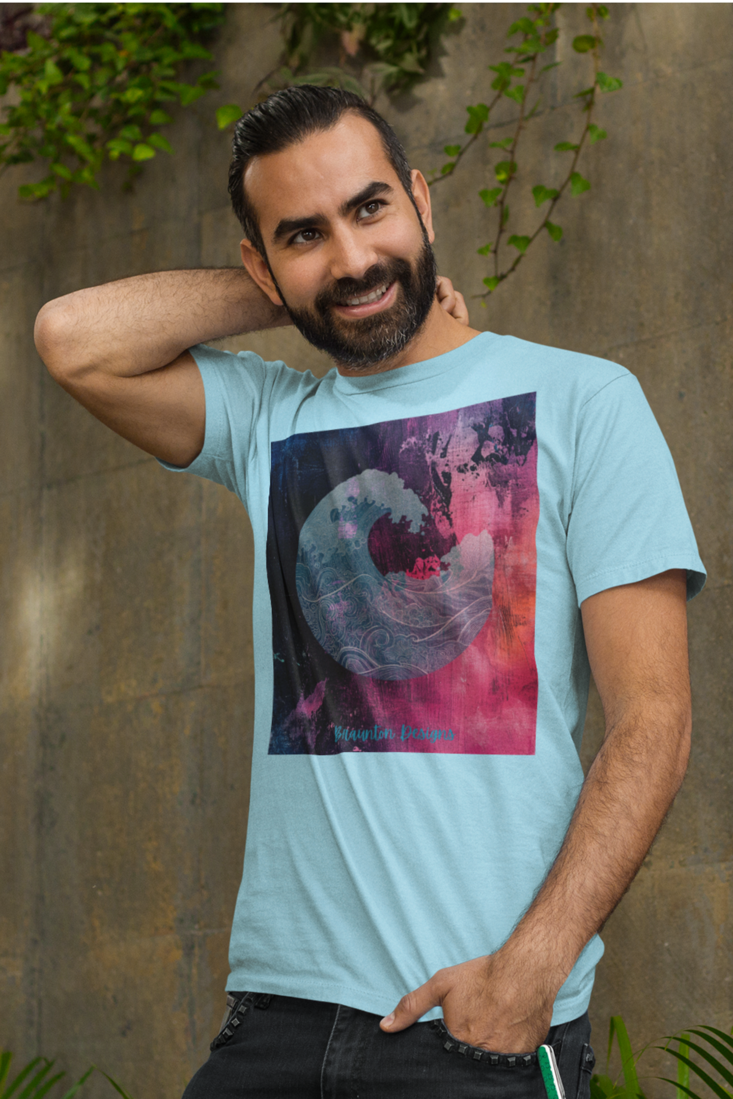 Abstract Wave Art T-Shirt — Hawaiian Dreams Graphic Tee