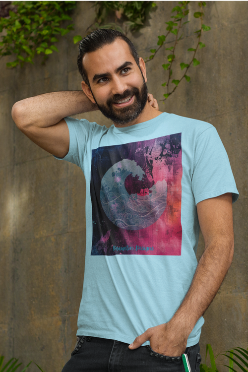 Abstract Wave Art T-Shirt — Hawaiian Dreams Graphic Tee