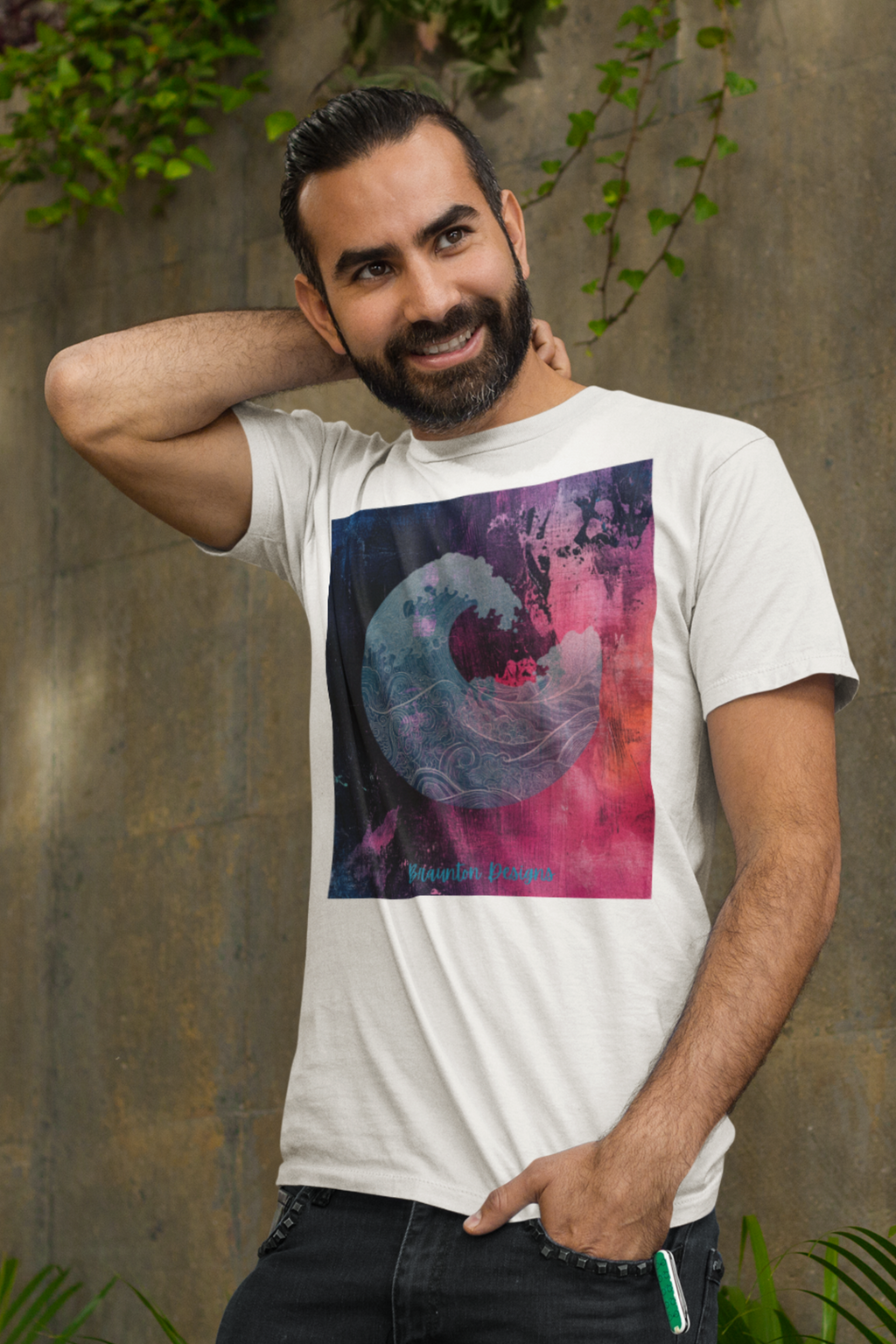 Abstract Wave Art T-Shirt — Hawaiian Dreams Graphic Tee