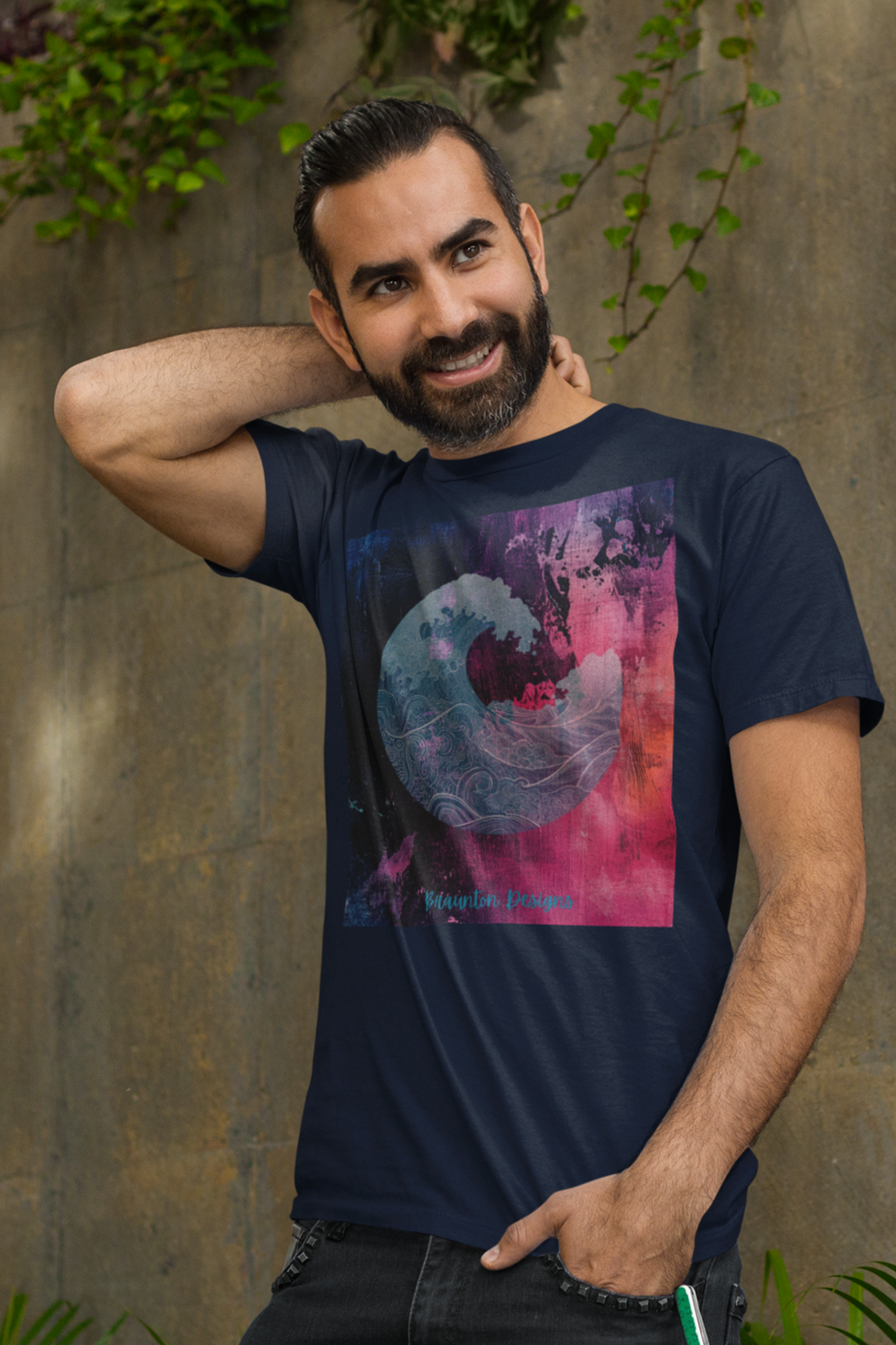 Abstract Wave Art T-Shirt — Hawaiian Dreams Graphic Tee