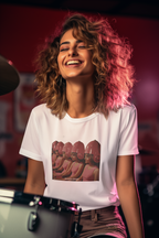 Retro Salon Photo T-Shirt — Vintage Pink Hair Dryer Print
