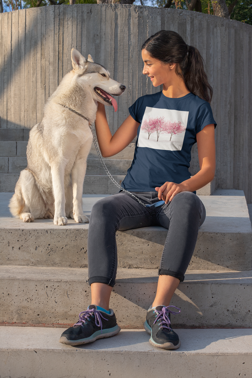 Cherry Blossom Tee — Pink Sakura Trees Graphic T-Shirt
