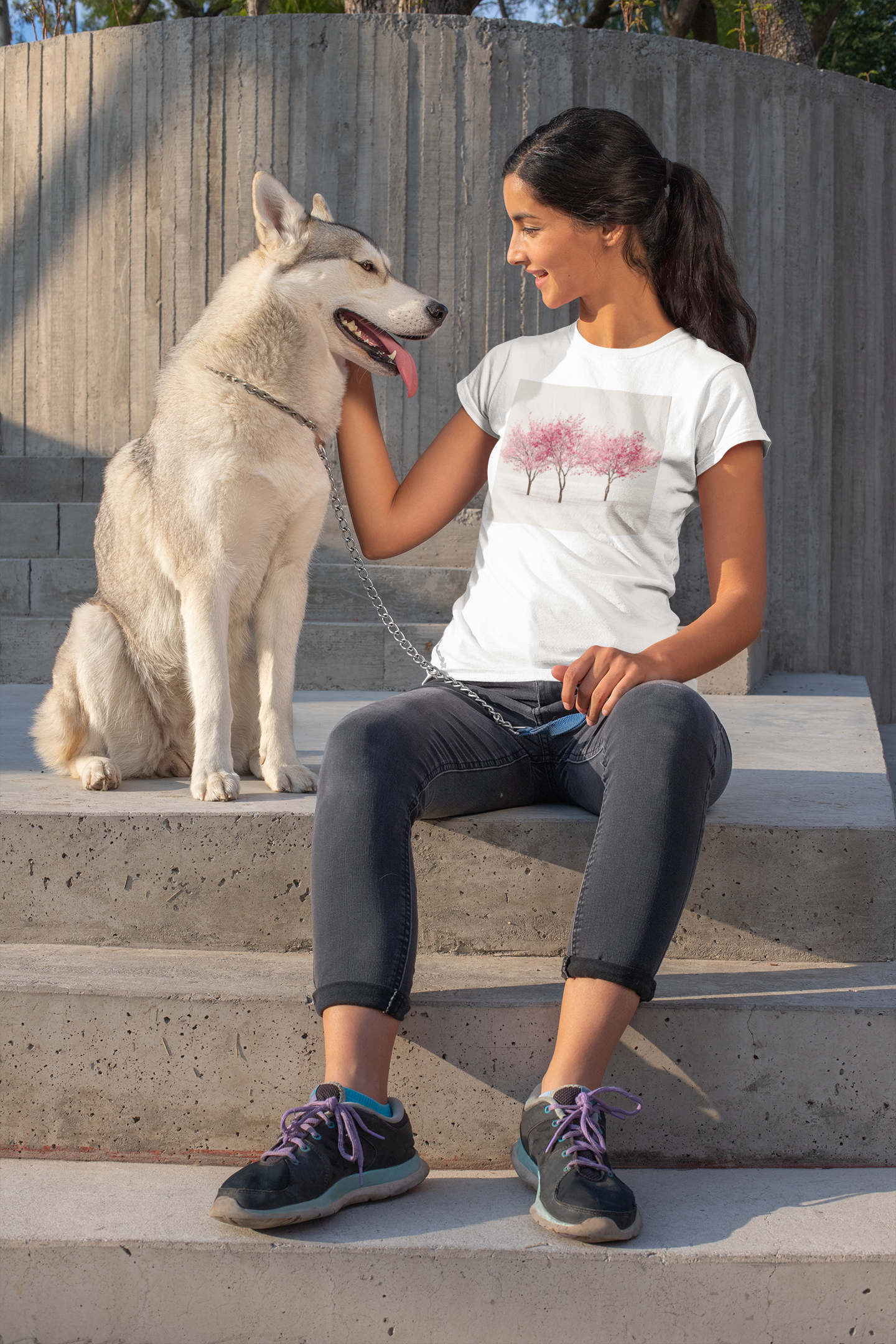 Cherry Blossom Tee — Pink Sakura Trees Graphic T-Shirt